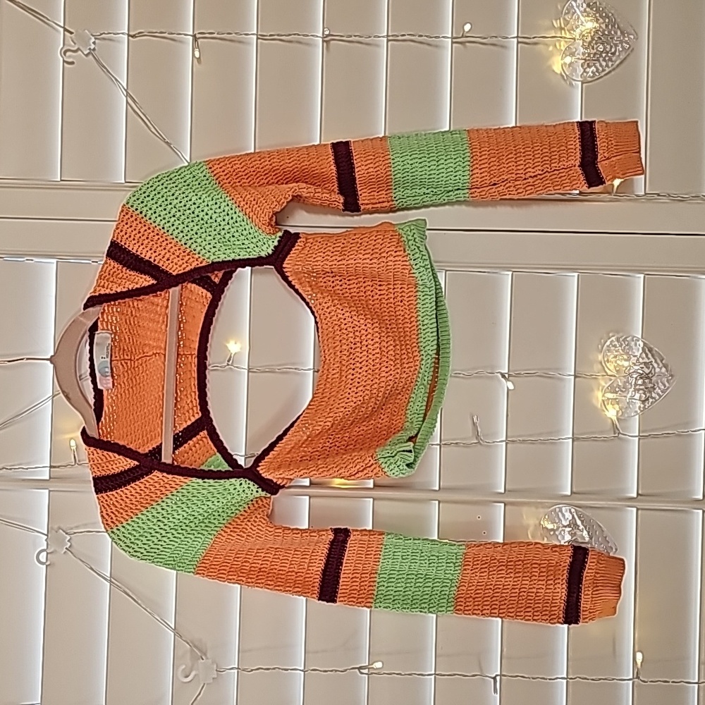 Free People Crochet Cover-up Sweater Top